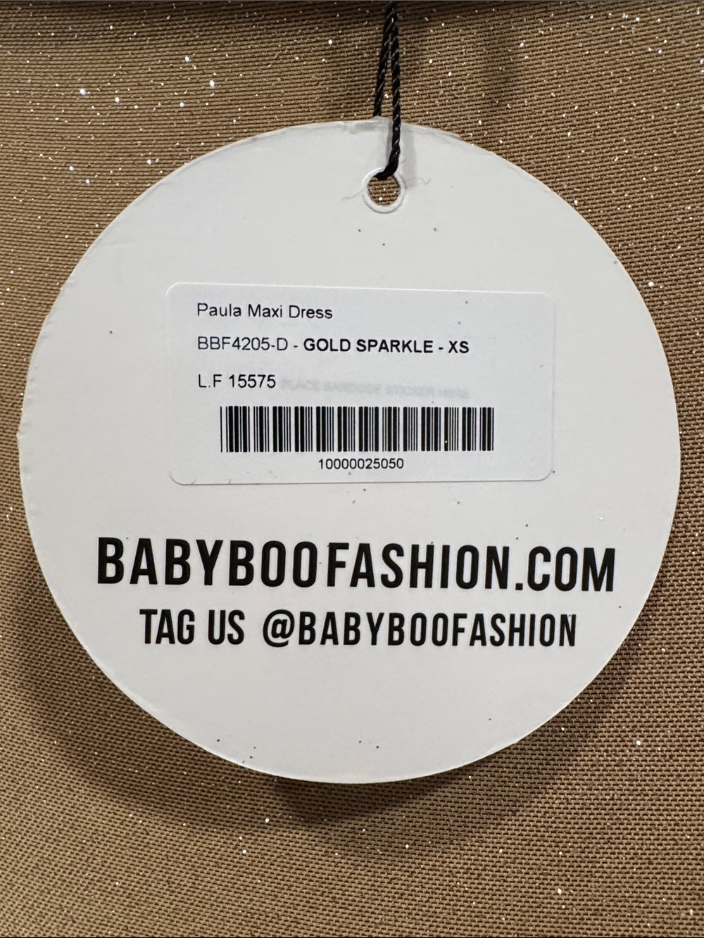 Babyboo PAULA MAXI DRESS - GOLD SPARKLE - Picture 13 of 16